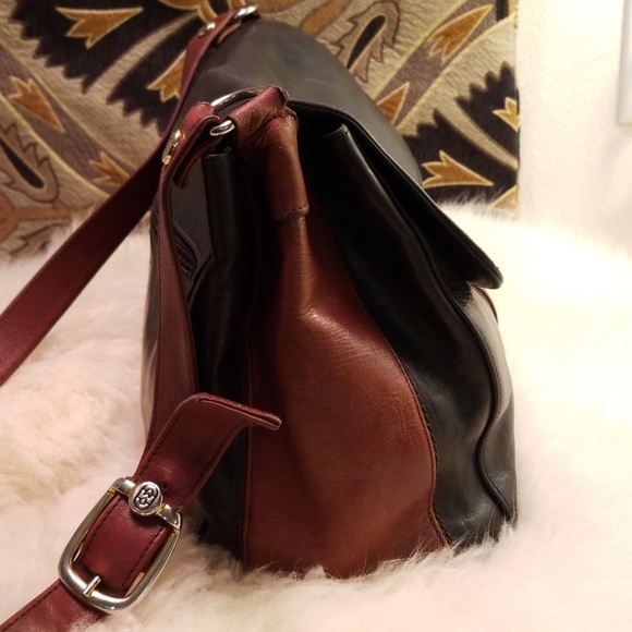 Marino Orlandi black and burnt brown leather bag - Picture 3 of 8